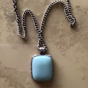 Sky-Blue Pendant Necklace